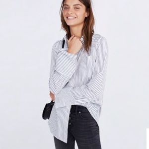 Madewell stripe oversize shirt
